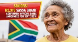 September 2025 SASSA Announcement: R2,315 Old Age Grant for Seniors Confirmed With Official Dates